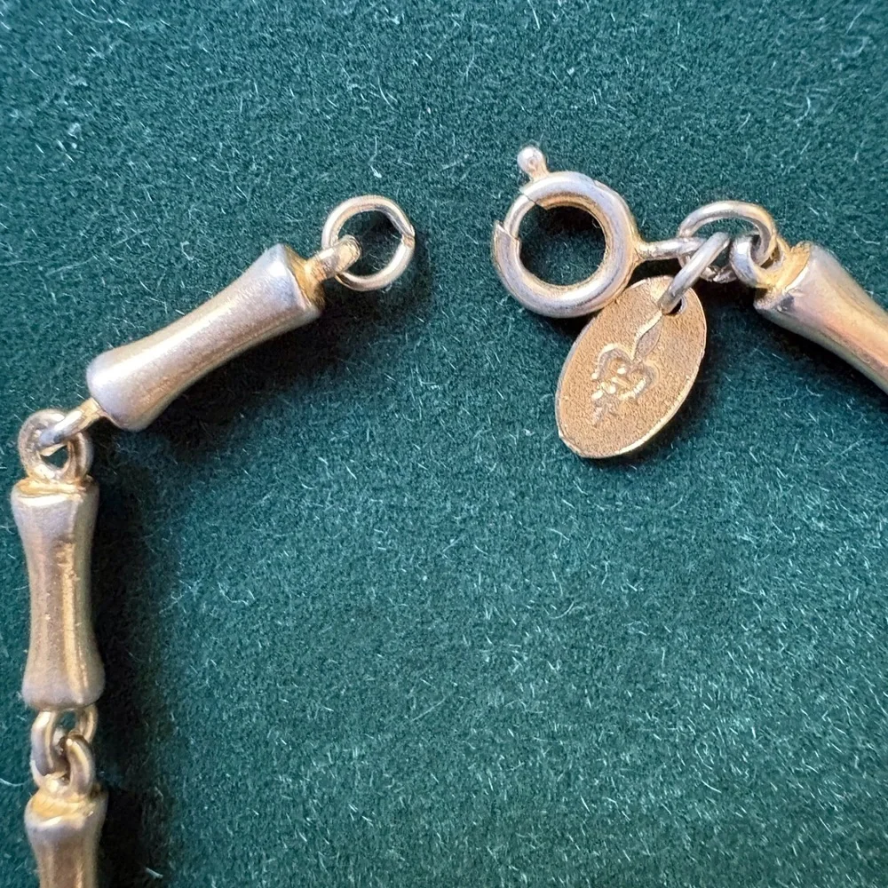 Vintage Vendome Gold-Tone Bamboo Link Necklace - Picture 4 of 4